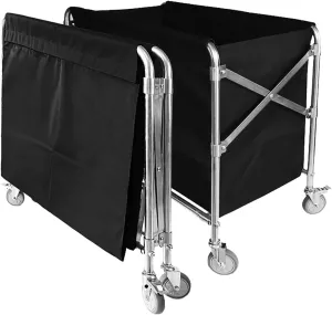 Industrial Laundry Cart with Wheel 12 Bushel (400l) Commercial Collapsible Laundry Hamper Large Heavy Duty Rolling Laundry Basket Waterproof Laundry Trucks for Home Organizer Storage
