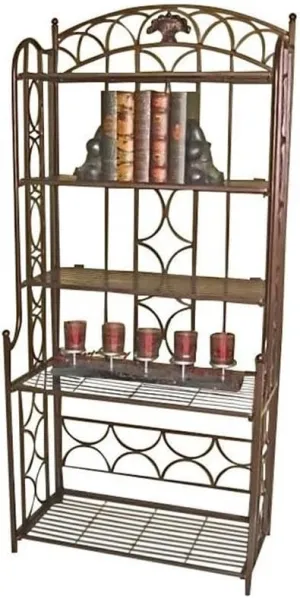 International Caravan 5-Tier Iron Indoor/Outdoor Bakers Rack