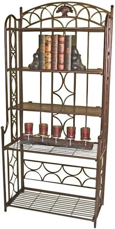 International Caravan 5-Tier Iron Indoor/Outdoor Bakers Rack