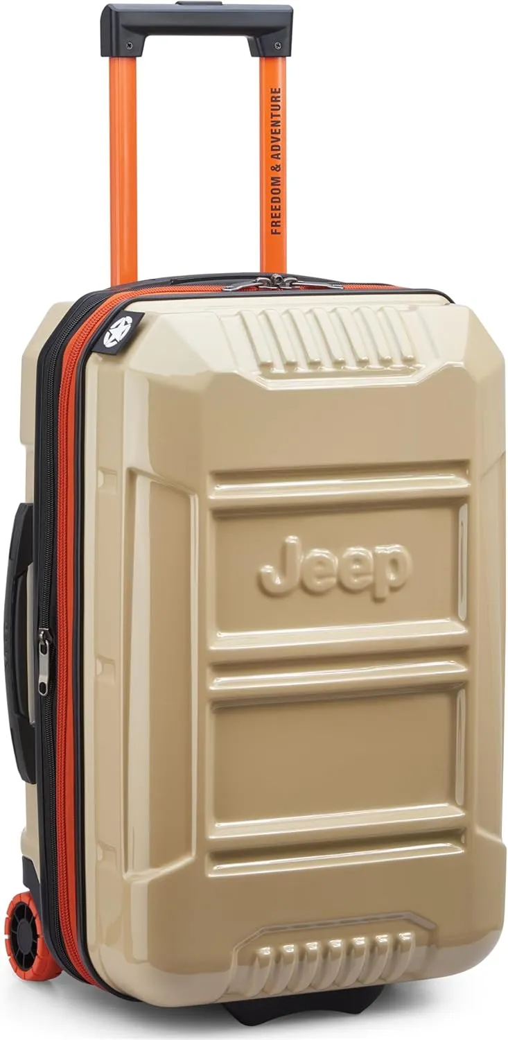 Jeep JH003B Hardside Expandable Luggage with Two Wheels, Warm Sand, 2 Piece Set 21/30 Inch