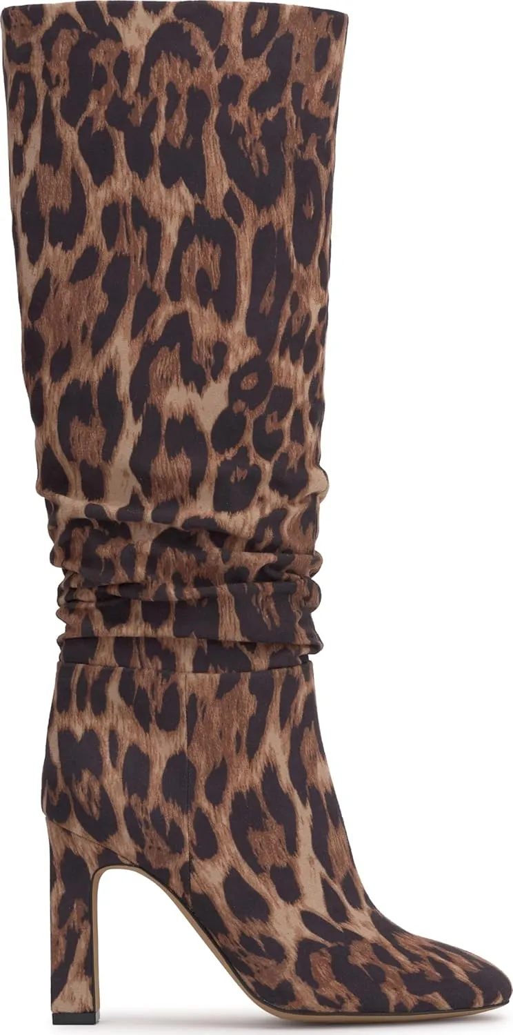 Jessica Simpson Womens MINERVA Faux Leather Cushioned Footbed Knee-High Boots