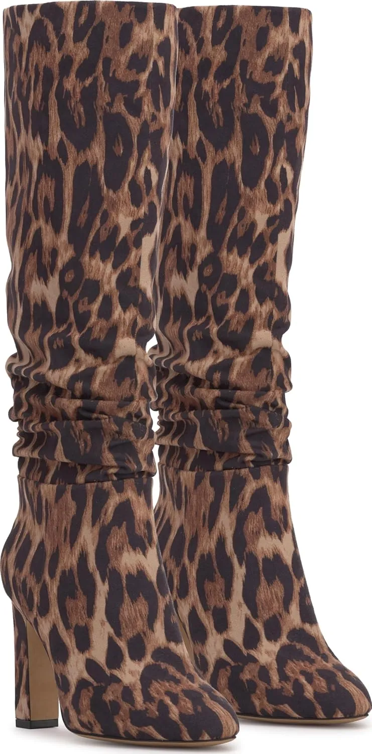 Jessica Simpson Womens MINERVA Faux Leather Cushioned Footbed Knee-High Boots