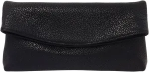 JNB Faux Leather Oversize Foldover Clutch