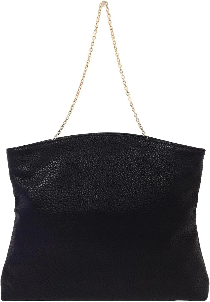 JNB Faux Leather Oversize Foldover Clutch
