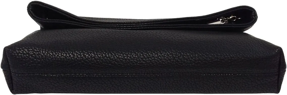 JNB Faux Leather Oversize Foldover Clutch