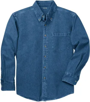 Joe's USA Mens Long Sleeve Heavyweight Denim Shirts XS-4XL
