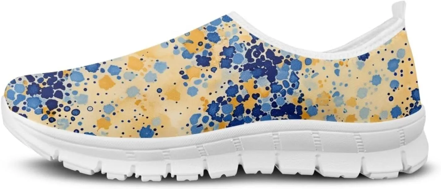 JoyLamoria Bright Blossom Walking Shoes Travel Clog Slip on Causal Loafer with Floral Print Fashion Sneakers for Men Women