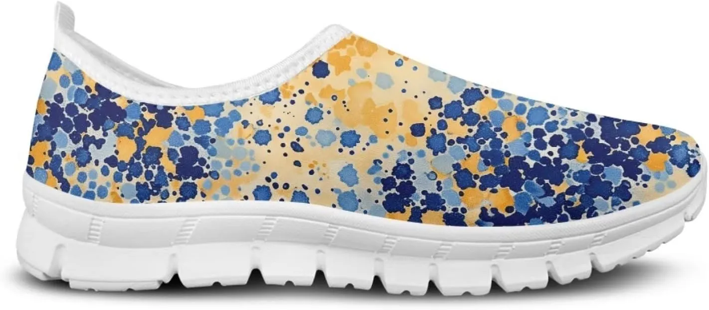 JoyLamoria Bright Blossom Walking Shoes Travel Clog Slip on Causal Loafer with Floral Print Fashion Sneakers for Men Women