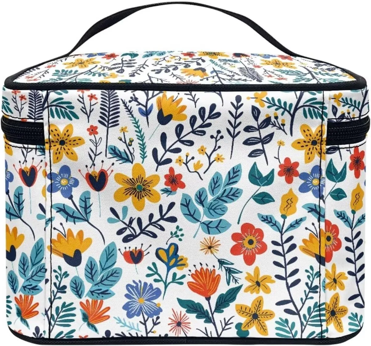 JoyLamoria Makeup Bag Pouch Cosmetic Bag Toiletry Bag Desk Cosmetics Pouch Storage Decor, Flower Blossoms