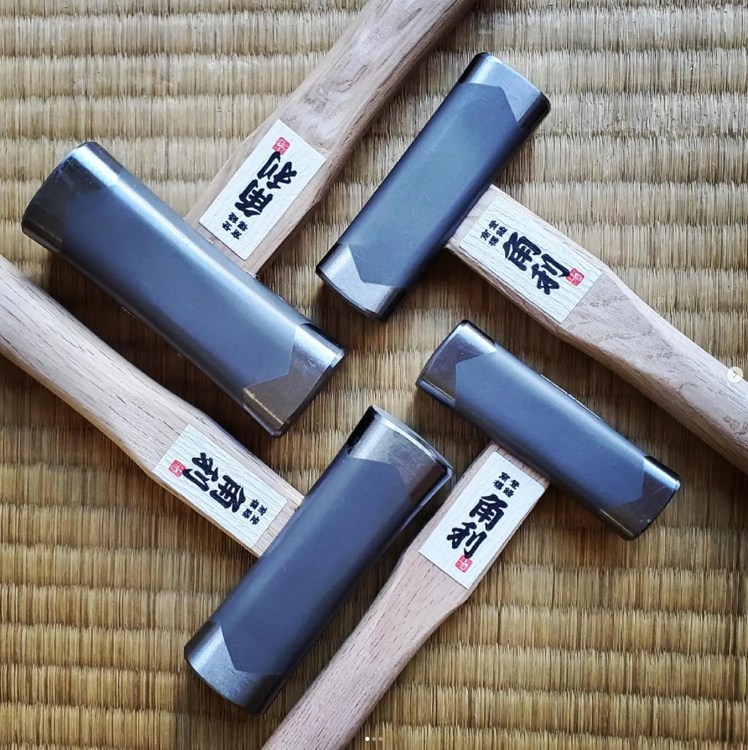 KAKURI Chisel Hammer 20 oz (570g) Japanese Woodworking Carpenter Hammer for Chisel, Plane, Nail, Heavy Duty Japanese Carbon Steel Square Head Sivler, Made in JAPAN