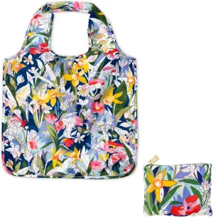 kate spade new york Reusable Produce Bags, Shopping Tote with Zipper Storage Pouch, Lightweight Foldable Grocery Bag, Paint by Numbers
