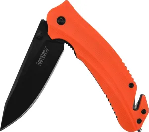 Kershaw Barricade Folding Pocket Knife, Rescue Multifunction Knife