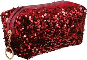 KESYOO Sequin Makeup Bag Cosmetic Bag Glitter Pencil Pouch Sequin Pencil Bag Glitter Toiletry Pouch Womens Toiletry Bag Cosmetic Storage Bag Makeup Bag Travel Oxford Cloth Earth Tones Wash Bag