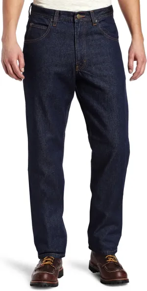 Key Industries Men's Heavy Duty Traditional fit Garment Washed Indigo Denim Jean Big/Tall
