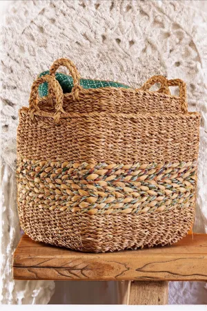 Khoi Sari & Hogla Storage Basket Set of 2 Baskets