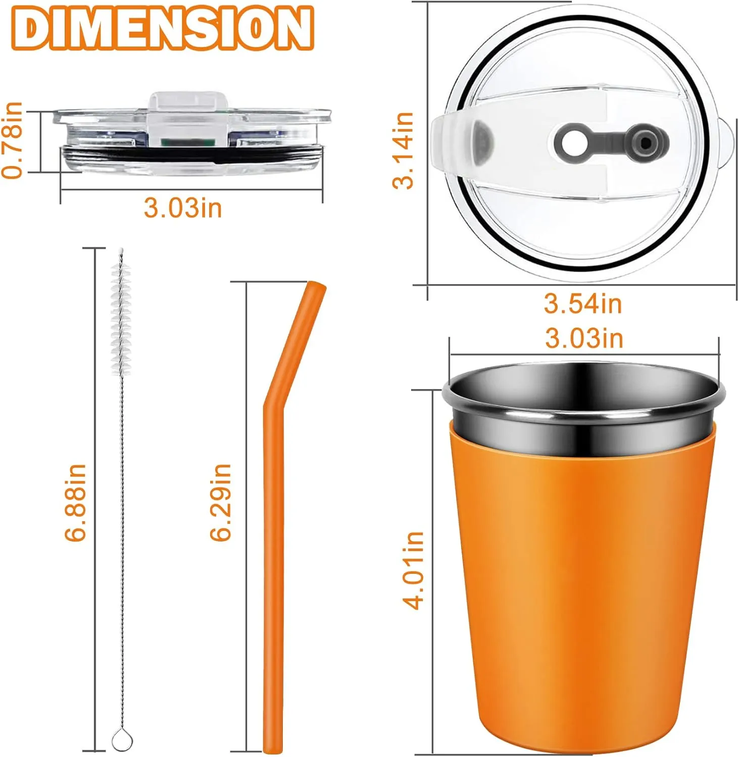 Kids Tumblers with Lids and Straws, 5 Pack Upgrade 12oz Stainless Steel Unbreakable Toddler Cups Spill Proof with Colorful Sleeve, Reusable Drinking Cup for Adults and Children