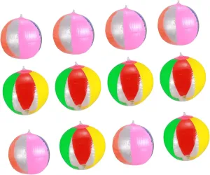 Kisangel Inflatable Lights 6 Pack Glow in Dark Beach Balls Decorative Pool Toys for Adults Boys and Girls for Parties Random Color