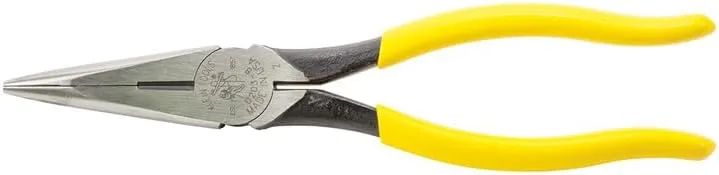 Klein Tools D203-8 Needle Nose Pliers, Long Nose Side Cutters, Alligator Pliers with Extended Handles, 8-Inch