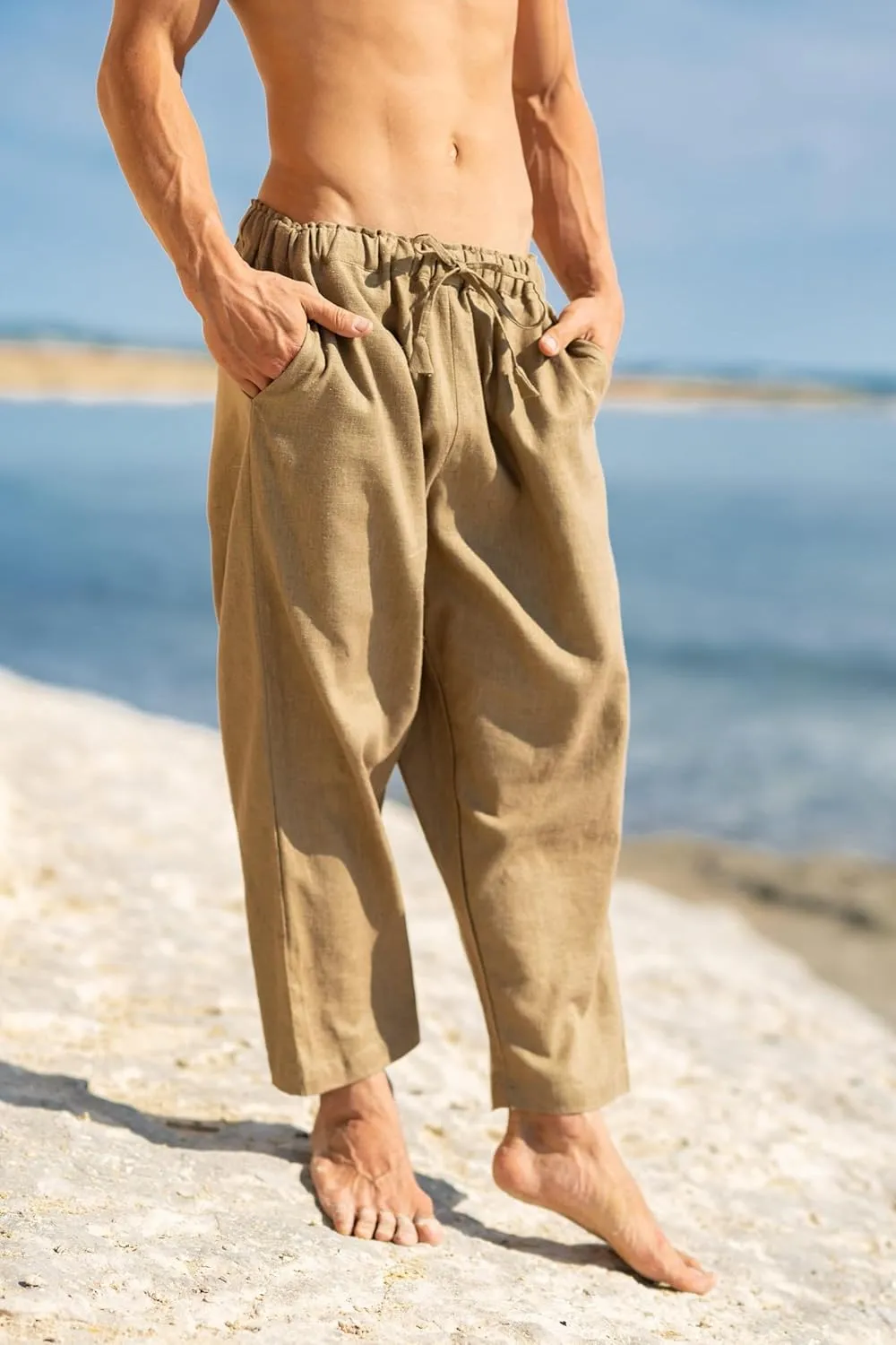 KOWA Organic Hemp Pants Trousers with Two Pockets Yoga Sustainable Eco Friendly Festival Ceremony Boho Comfortable