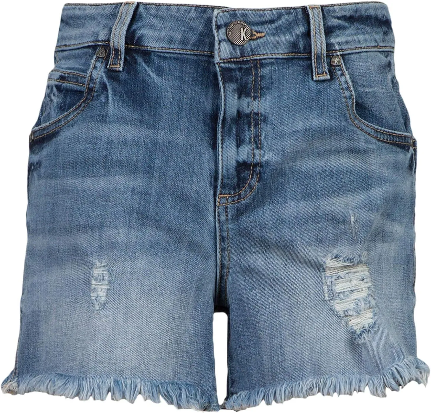 KUT from the Kloth Gidget High-Rise Frey Shorts