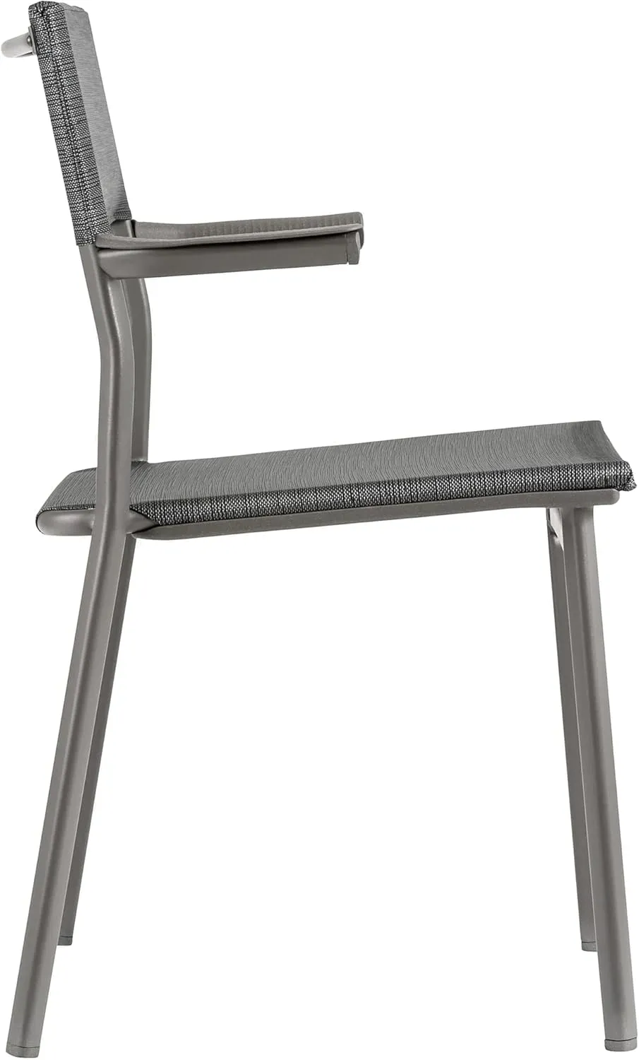 Lafuma ORON Outdoor Dining Armchair, Titane Frame - Obsidian, Set of 2