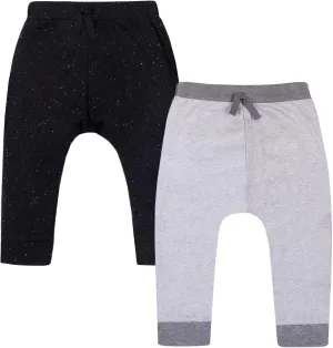 Lamaze Baby Boys' Super Combed Natural Cotton Pull on Jogger Pants, 2 Pack