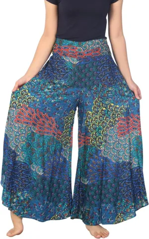 Lannaclothesdesign Palazzo Pants for Women Wide Leg Boho Harem Yoga Pants S M L XL Sizes