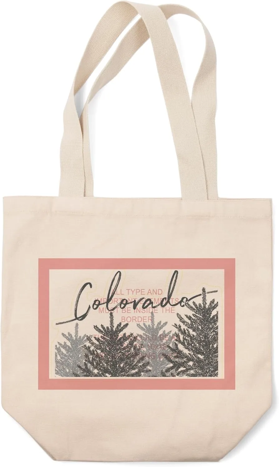 Lantern Press Colorado, Blue Spruce, Tree Sketches, (100% Cotton Canvas Reusable Tote Bag)