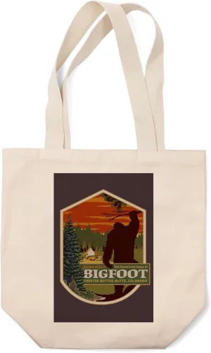 Lantern Press Crested Butte, Colorado, Home of Bigfoot, (100% Cotton Canvas Reusable Tote Bag)