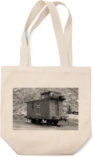 Lantern Press Silver Plume, Colorado, Railroad Caboose on Exhibit, Vintage Photograph (100% Cotton Canvas Reusable Tote Bag)
