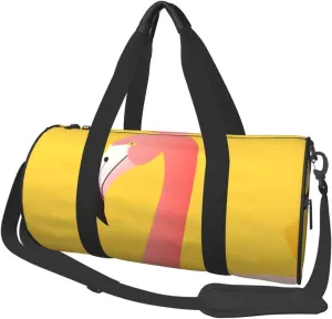 Large Capacity Travel Bag Simplicity Flamingo Travel Duffle Bag with Adjustable Strap Foldable Sports Gym Bag for Men Women Carry On Luggage Weekend Bag