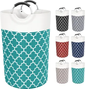 Large Laundry Basket Laundry Hamper Bag Washing Bin Clothes Bag Collapsible Tall with Handles Waterproof Travel Bathroom College Essentials Storage for College Dorm, Family (Green) 115L