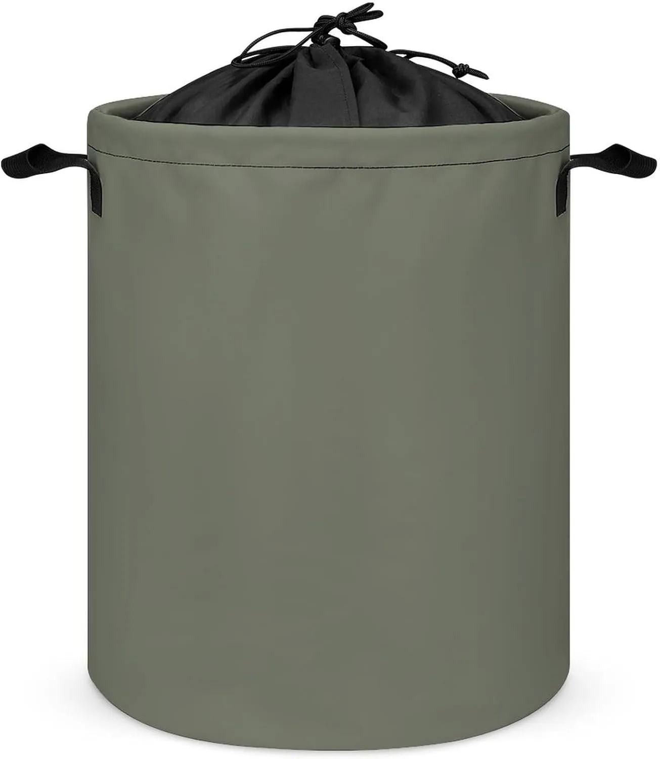 Large Laundry Hamper Bag, Dark Forest Green Solid Color Elegant Modern Collapsible Laundry Basket Dirty Clothes Washing Bin for College Dorm, Family Essentials