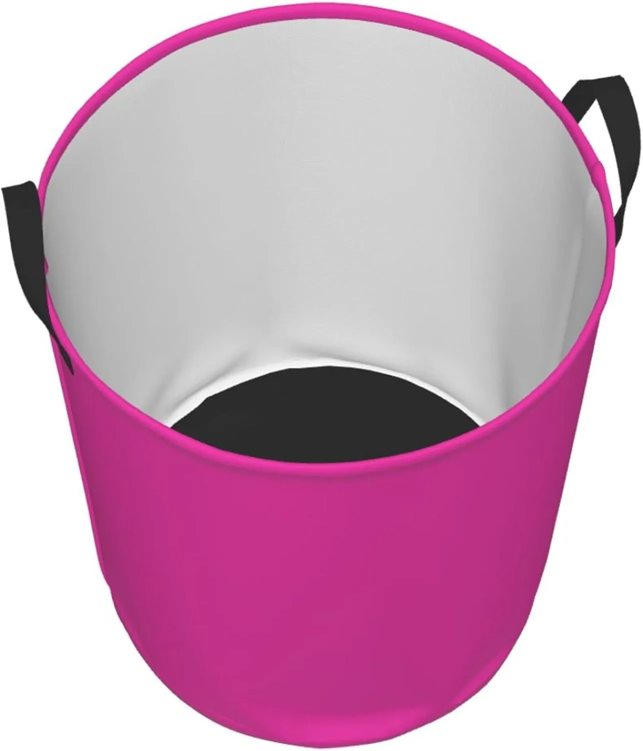 Large Laundry Hamper Bag, Solid Plain Bright Pink Elegant Modern Laundry Basket Collapsible Waterproof Storage Basket for College Dorm, Family Essentials