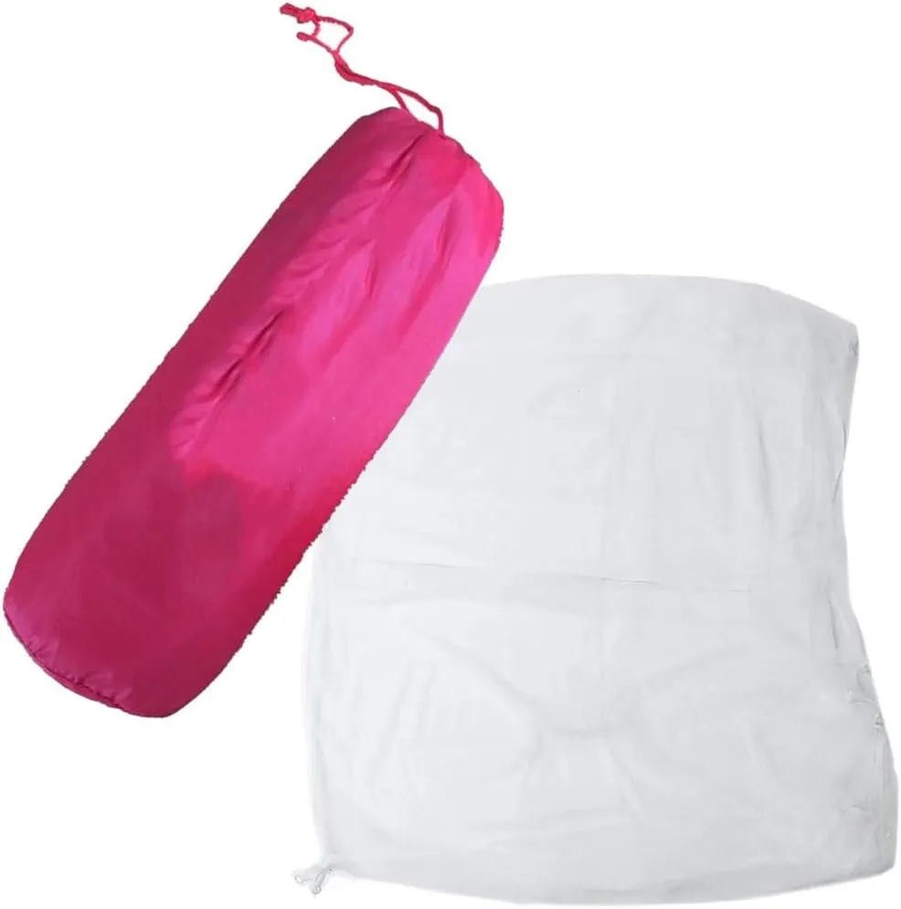 Large Mosquito Net for Bed - Portable Folding Mosquito Net | Easy to Install, Decorative Rectangular Canopy for Home, Travel & Camping | Includes Carry Bag (White, 1.8x2M)