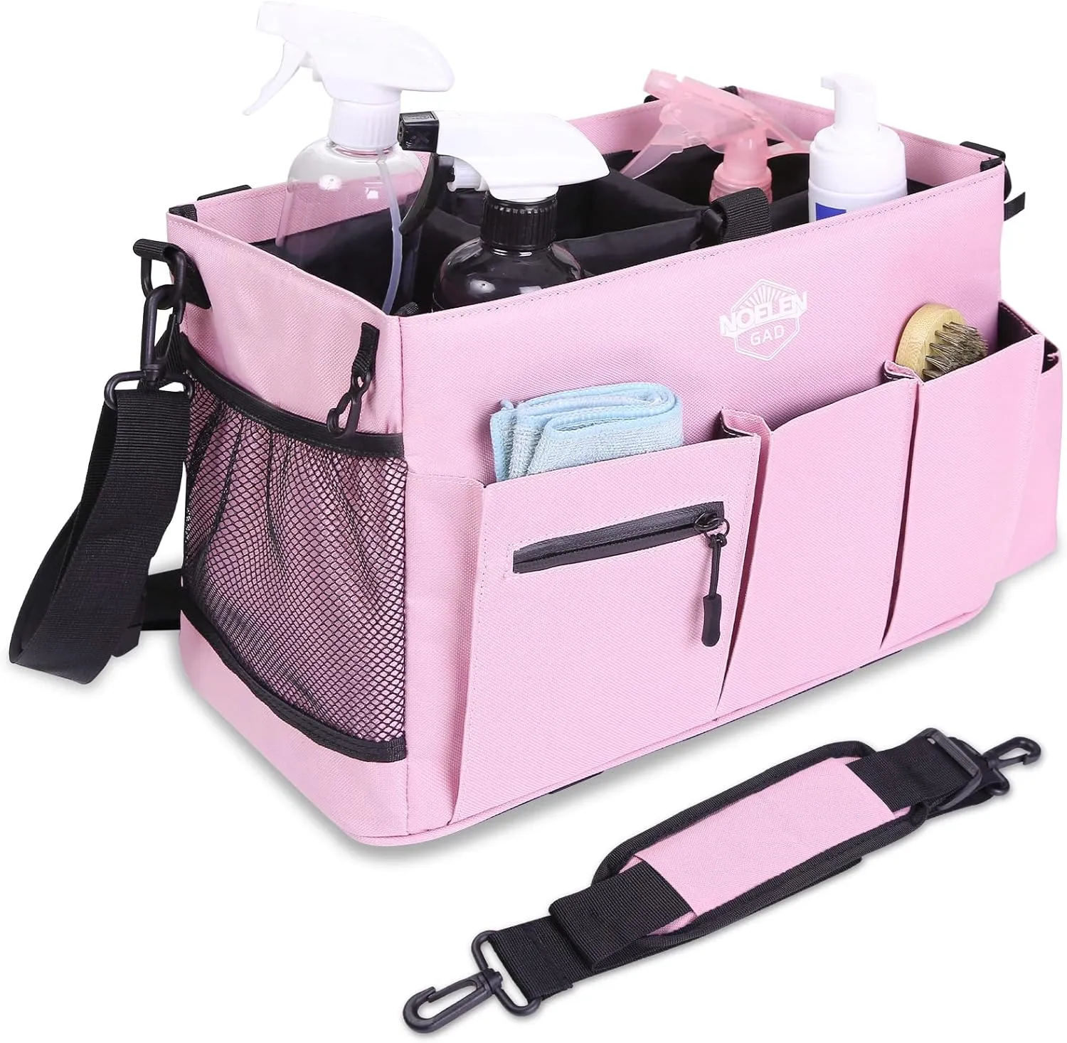 Large Wearable Cleaning Caddy Bags with Handle and Shoulder and Waist Straps,for Cleaning Supplies,for Furniture Storage,Car Organizer
