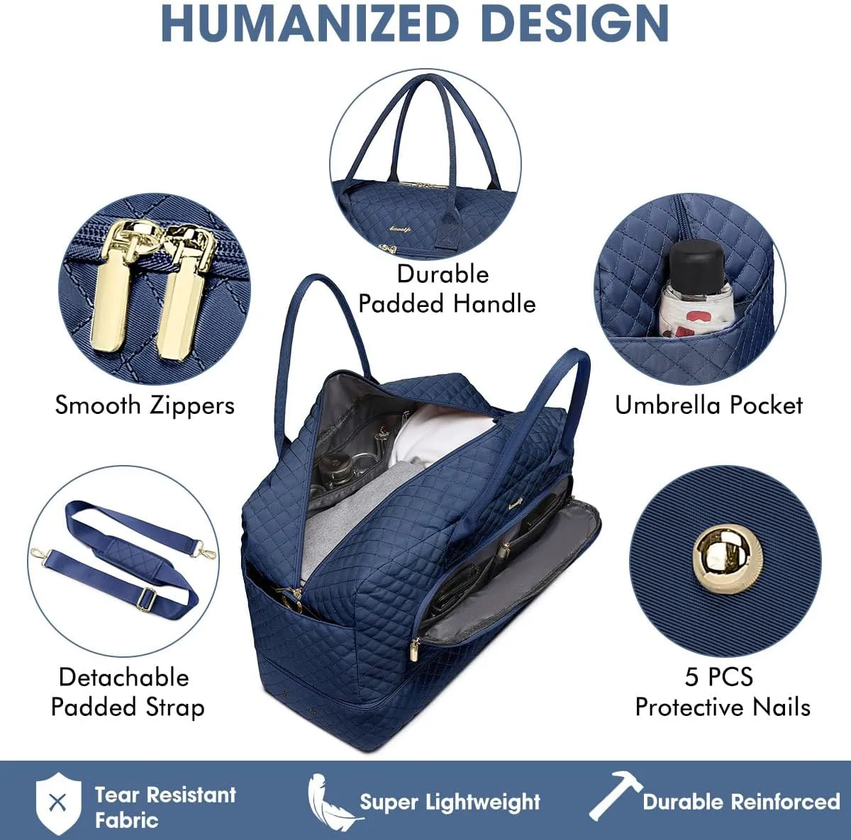 Large Women Travel Duffle Bag, Weekender Bags for Women with Shoe Compartment, Carry on Overnight Bag with Toiletry Bag, Gym Duffel Bag with Wet Pocket, Hospital Bags for Labor and Delivery 3 PCS Set