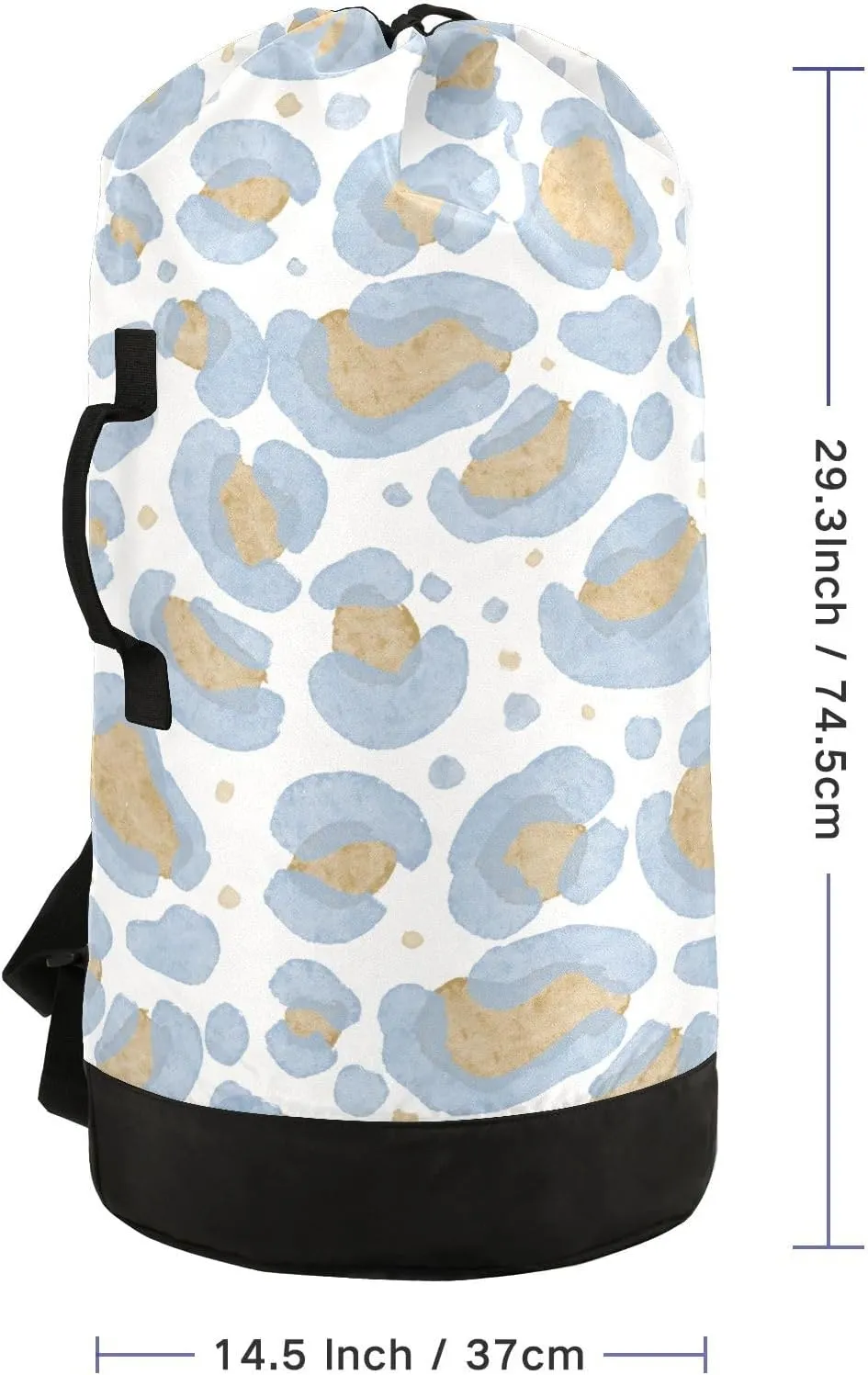 Laundry Backpack Laundry Bag with Adjustable Shoulder Straps Handle Dirty Laundry Bag for Traveling Camp College Dorm Heavy Duty Waterproof Large Capacity Animal Print