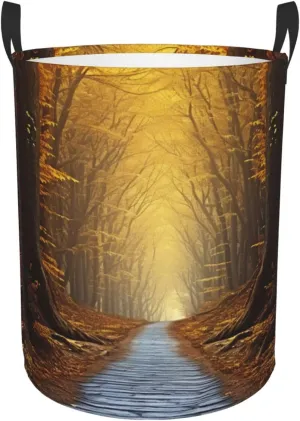 Laundry Basket Freestanding Laundry Hamper Collapsible Tall Clothes Hamper with Handles Pathway Dirty Clothes Basket for Dorm Bathroom Bedroom Travel Camping