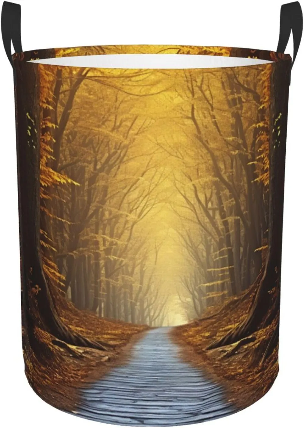 Laundry Basket Freestanding Laundry Hamper Collapsible Tall Clothes Hamper with Handles Pathway Dirty Clothes Basket for Dorm Bathroom Bedroom Travel Camping