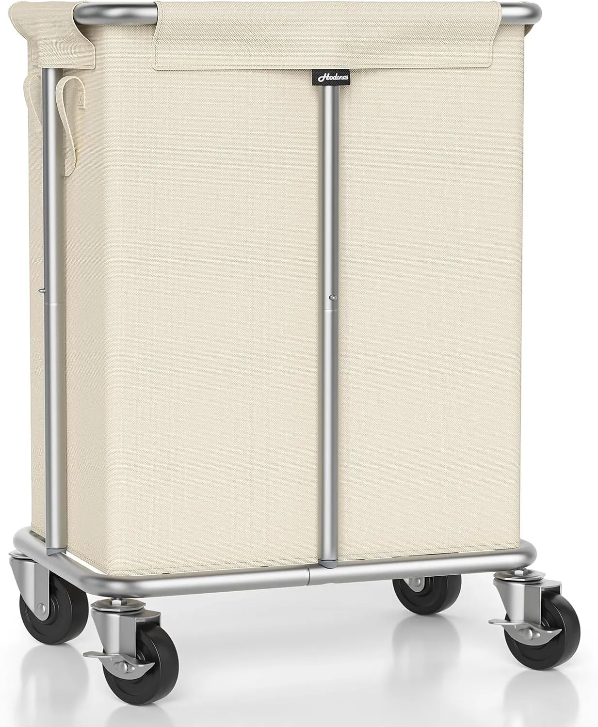 Laundry Basket with Wheels, Rolling Laundry Hamper 170L Large Dirty Clothes Hamper Cart with Metal Frame and Removable Bag, Hampers for Bedroom, Bathroom, and Laundry Room Organization, Beige