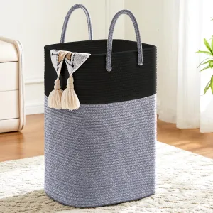 Laundry Basket,Woven Cotton Rope Laundry Hamper Sorters,80L Versatile Storage for Dirty Clothes,Baby Toys,and Blankets in Bathroom, Nursery,and Living Room