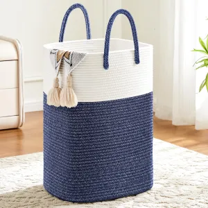 Laundry Basket,Woven Cotton Rope Laundry Hamper Sorters,80L Versatile Storage for Dirty Clothes,Baby Toys,and Blankets in Bathroom, Nursery,and Living Room