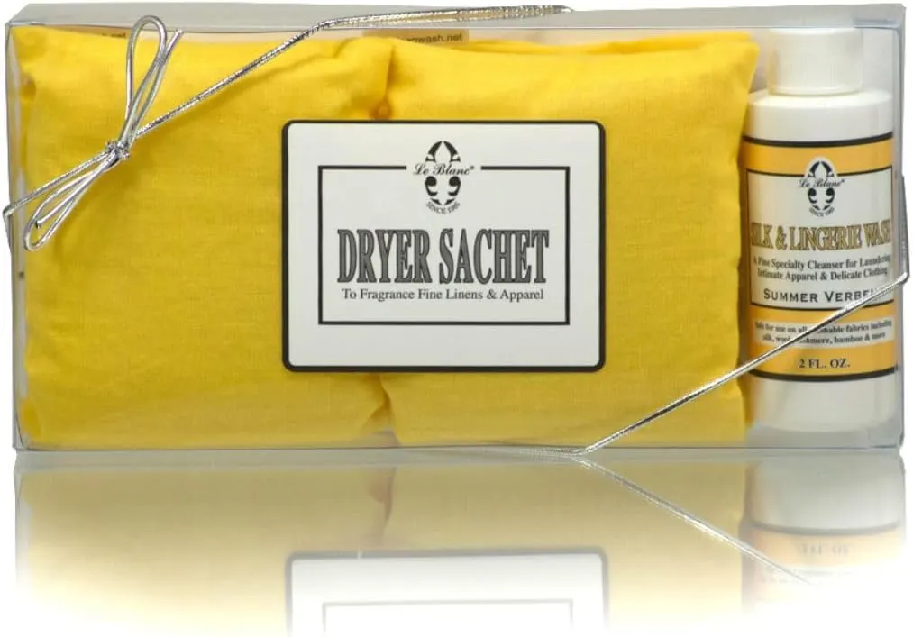 Le Blanc® Summer Verbena Double Pack Dryer Sachet - Luxury Scented Fabric Sachet for Your Dryer (1 Pack)