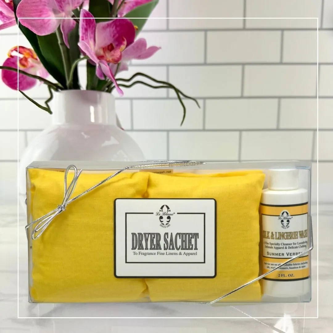 Le Blanc® Summer Verbena Double Pack Dryer Sachet - Luxury Scented Fabric Sachet for Your Dryer (1 Pack)