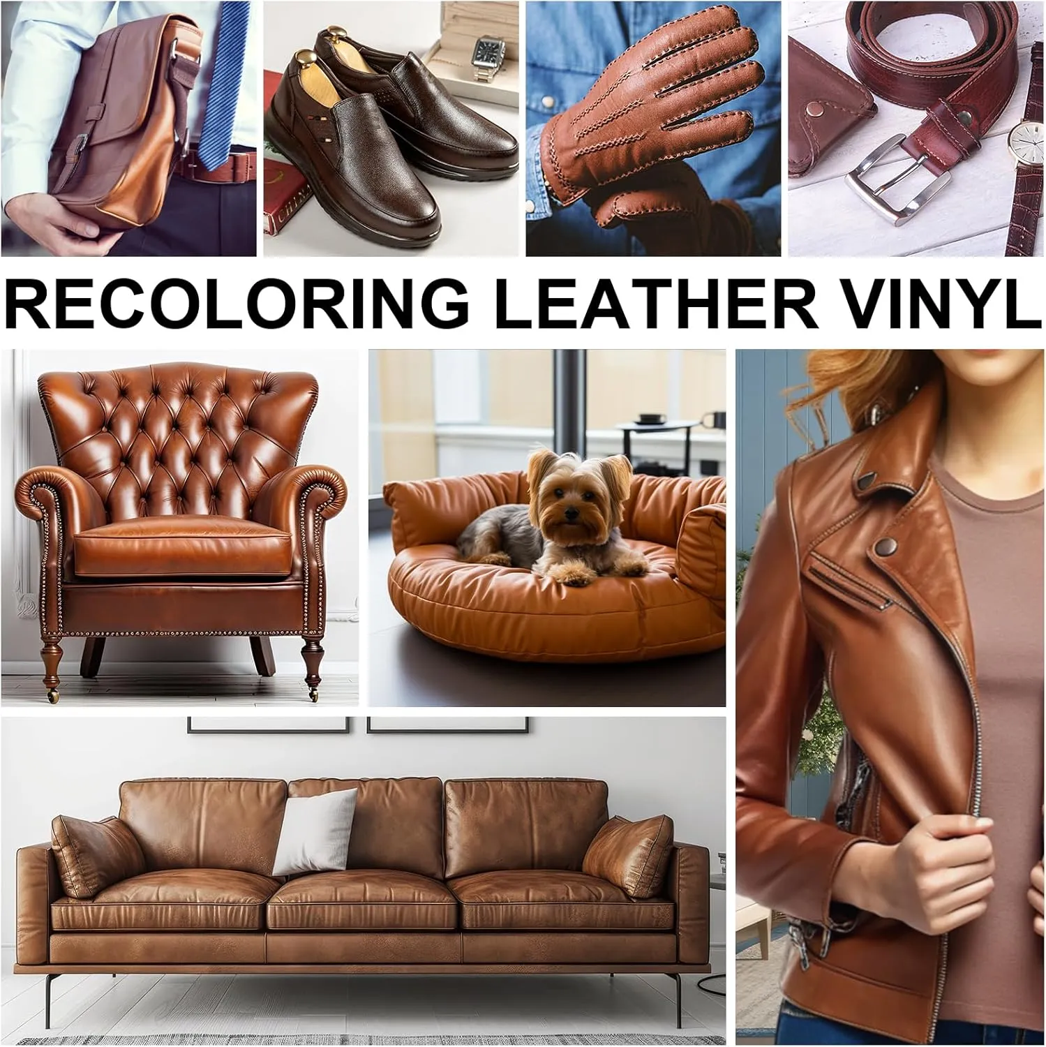 Leather Cleaner and Conditioner Kit for Car Seats and Interiors Seats, Boots, Bags Works on Natural, Synthetic, Pleather, Faux Leather