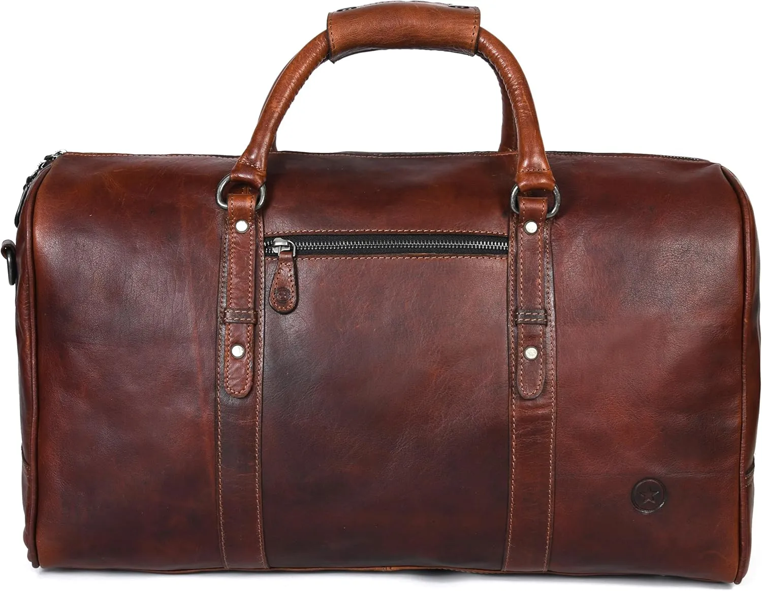 Leather Travel Duffel Bag | Gym Sports Bag Airplane Luggage Carry-On Bag | Gift for Father's Day by Aaron Leather Goods