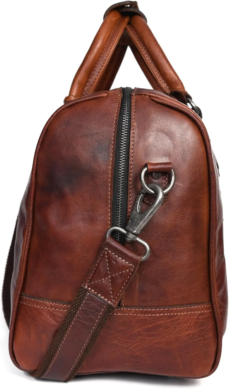 Leather Travel Duffel Bag | Gym Sports Bag Airplane Luggage Carry-On Bag | Gift for Father's Day by Aaron Leather Goods