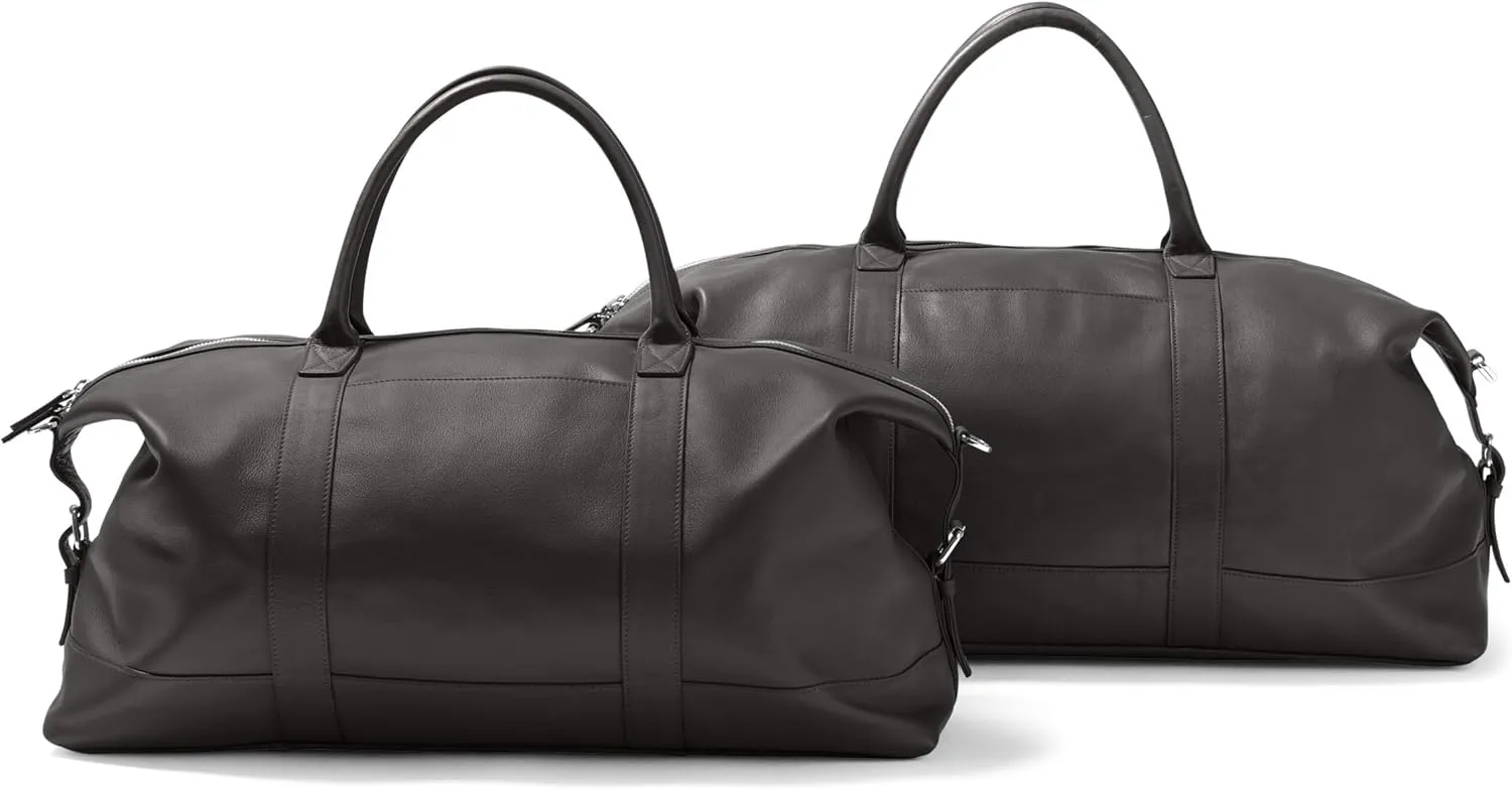 Leatherology Black Onyx His and Hers Kessler Duffle Set