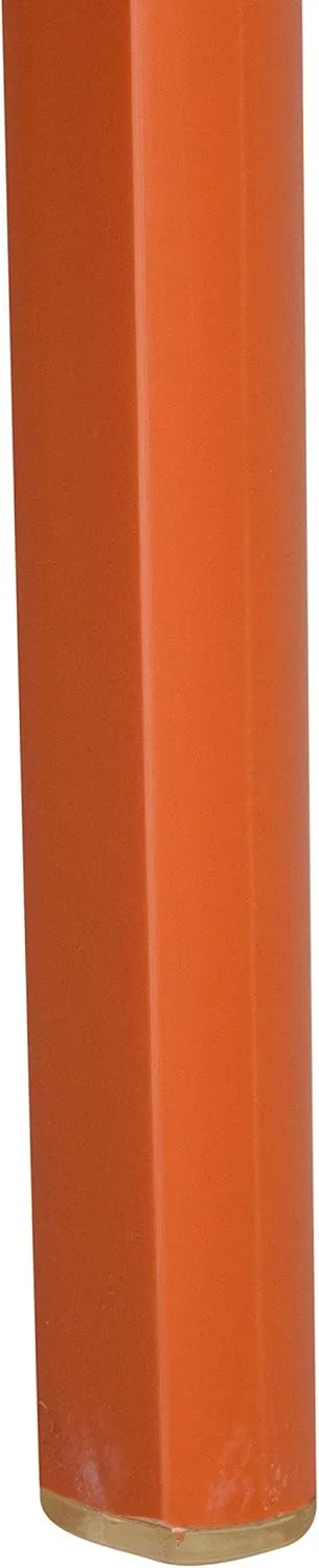 LeisureMod Modern Dining Chairs with Cut-Out Tree Design, Solid Orange